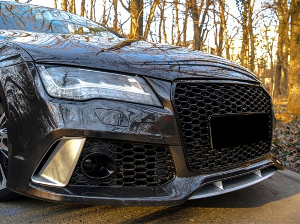 A7 2012 Front Bumper RS Style WGrille Black 1