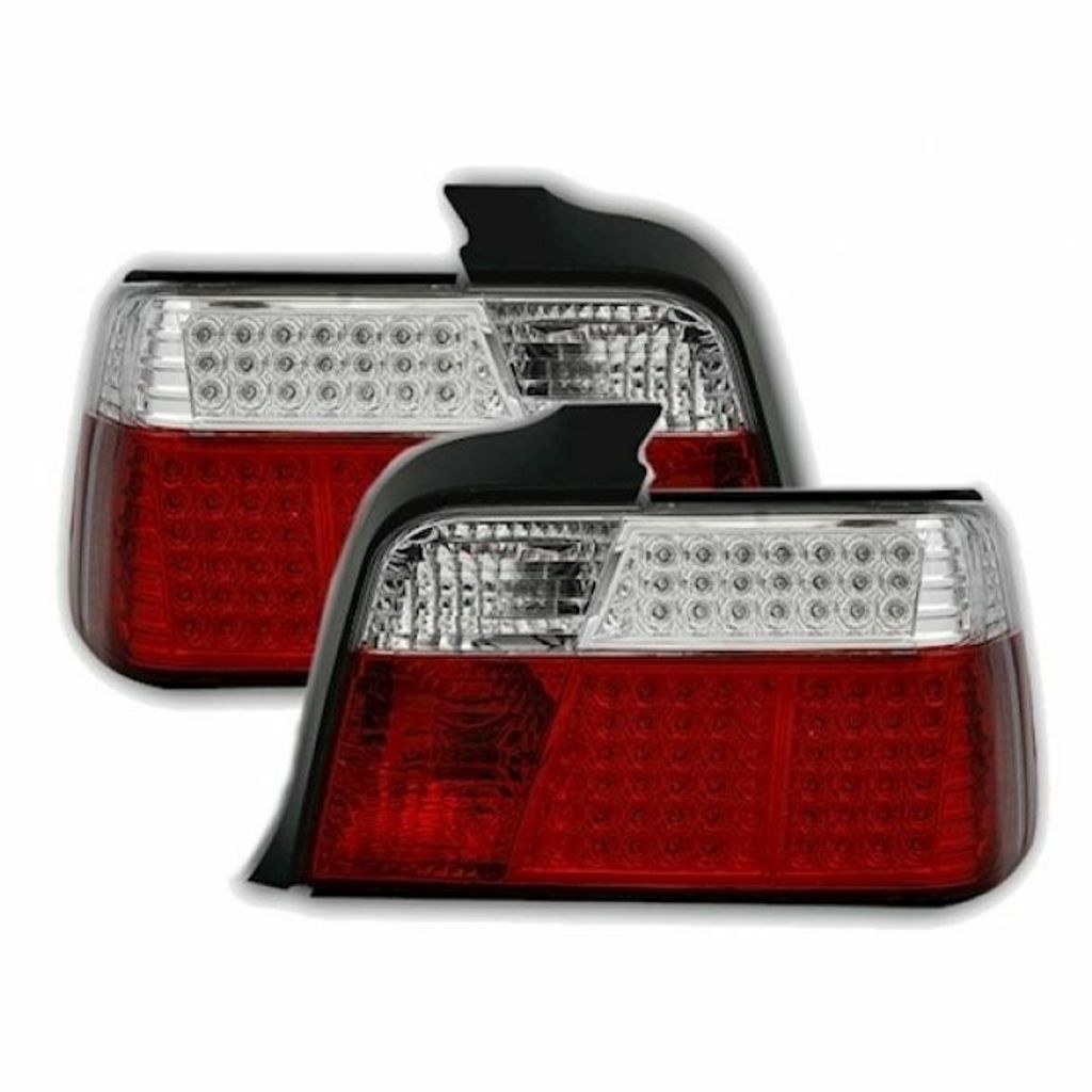 BMW E36 4D Rear Lamp Crystal LED ClearRed (2)