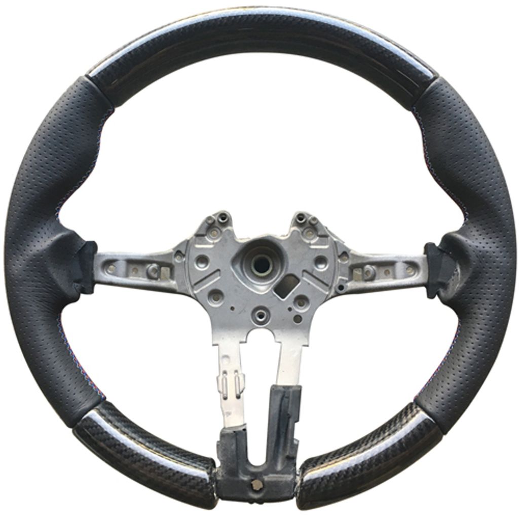 BMW F series Steering Wheel Leather WCarbon Black (1)