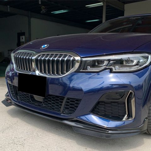 BMW G20 `19 M-TEK M340i Style Front Bumper WPerformance Front Lip + Carbon Look Splitter (2)