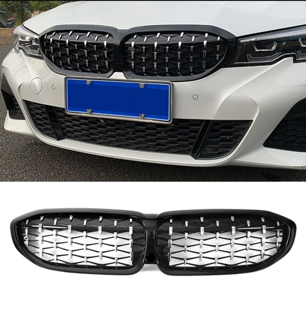 BMW G20 `19 M Style Front Grille BlackChrome (5)