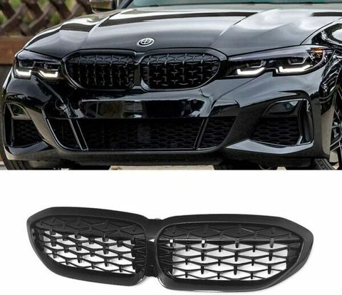 BMW G20 `19 M Style Front Grille Gloss Black (2)