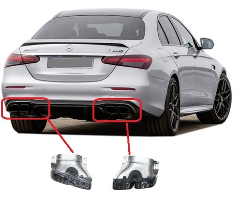 W213 `21 E63 Exhaust Tip SSteel ( Black ) (1)