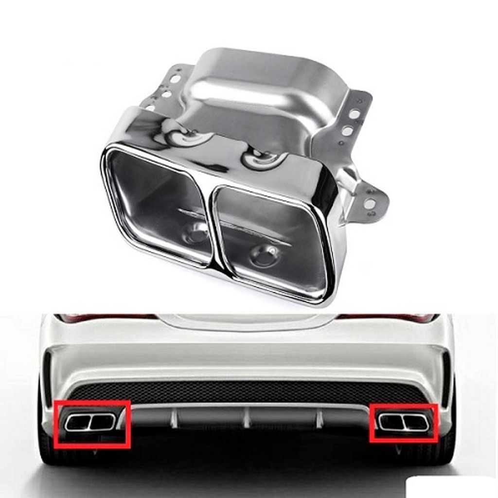 Mercedes Benz A Class W176 GLA Class X156 S Class W221 CLA Class W117 Exhaust Tip Stainless Steel Chrome