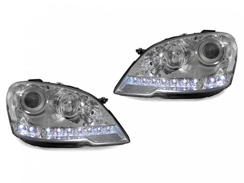 W164 ML `09 Head Lamp Crystal Projector WLED + Motor (2)