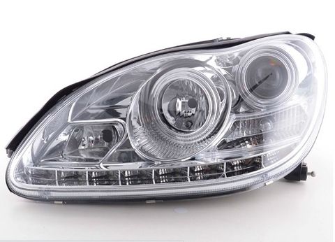 W220 `98 Head Lamp Crystal Projector WLED ( H7 ) (1)