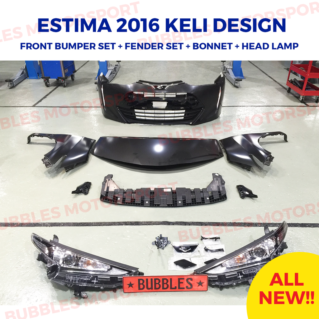 Estima ACR50 2016 Set Bodykit Front Bumper/Bonnet/Fender/Head Lamp/DRL