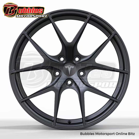 Tesla Rim Performance Dark Grey Forged Wheel Rim Custom Wheels