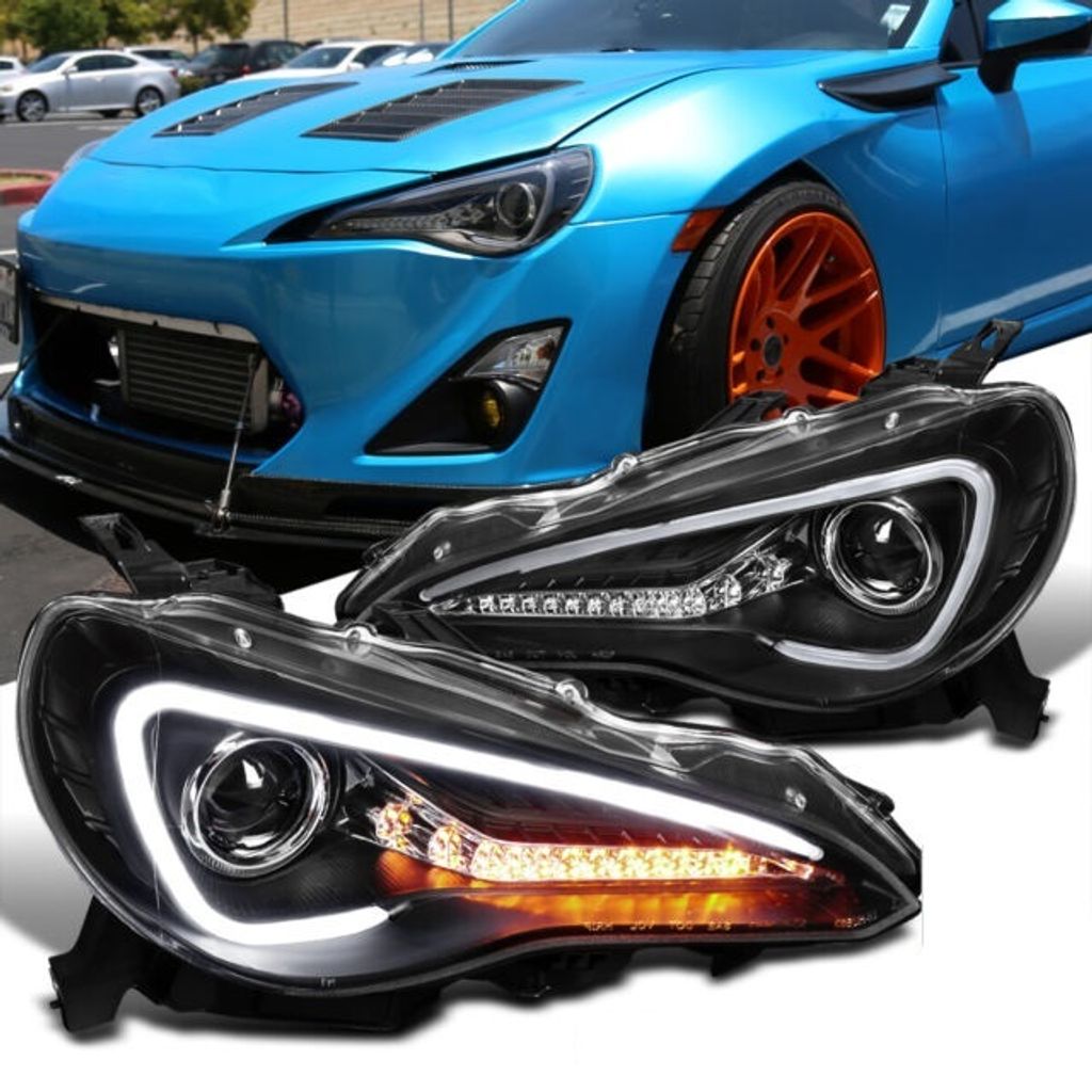 Toyota FTGT 86 2012 Head Lamp Projector WLight Bar + Sequential Signal LED ( For Xenon Use ) (2)