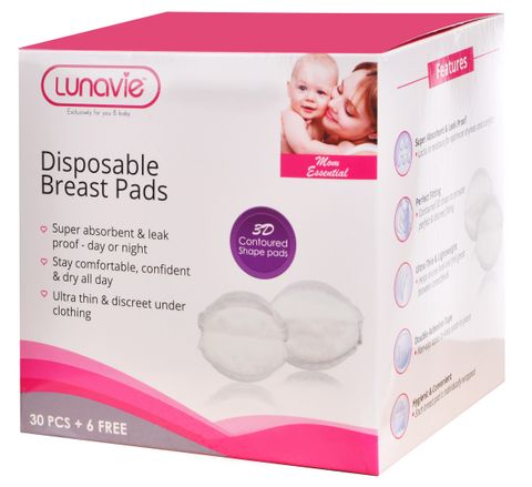 Lunavie Disposable Breast Pads (36 Pcs), Oh Baby Store