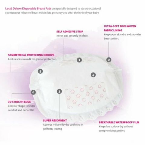 Autumnz Breast Pad Lacy Deluxe Disposable, Babies & Kids, Nursing