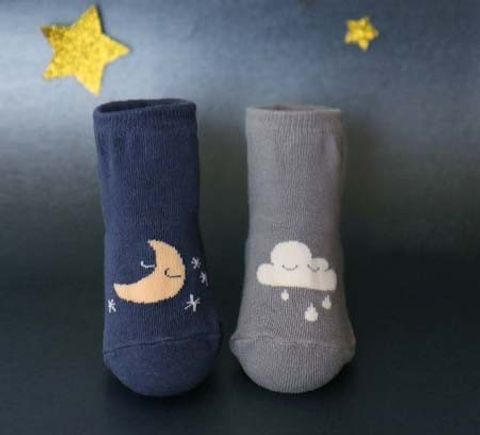 Moon and Cloud Print Socks 2.jpg