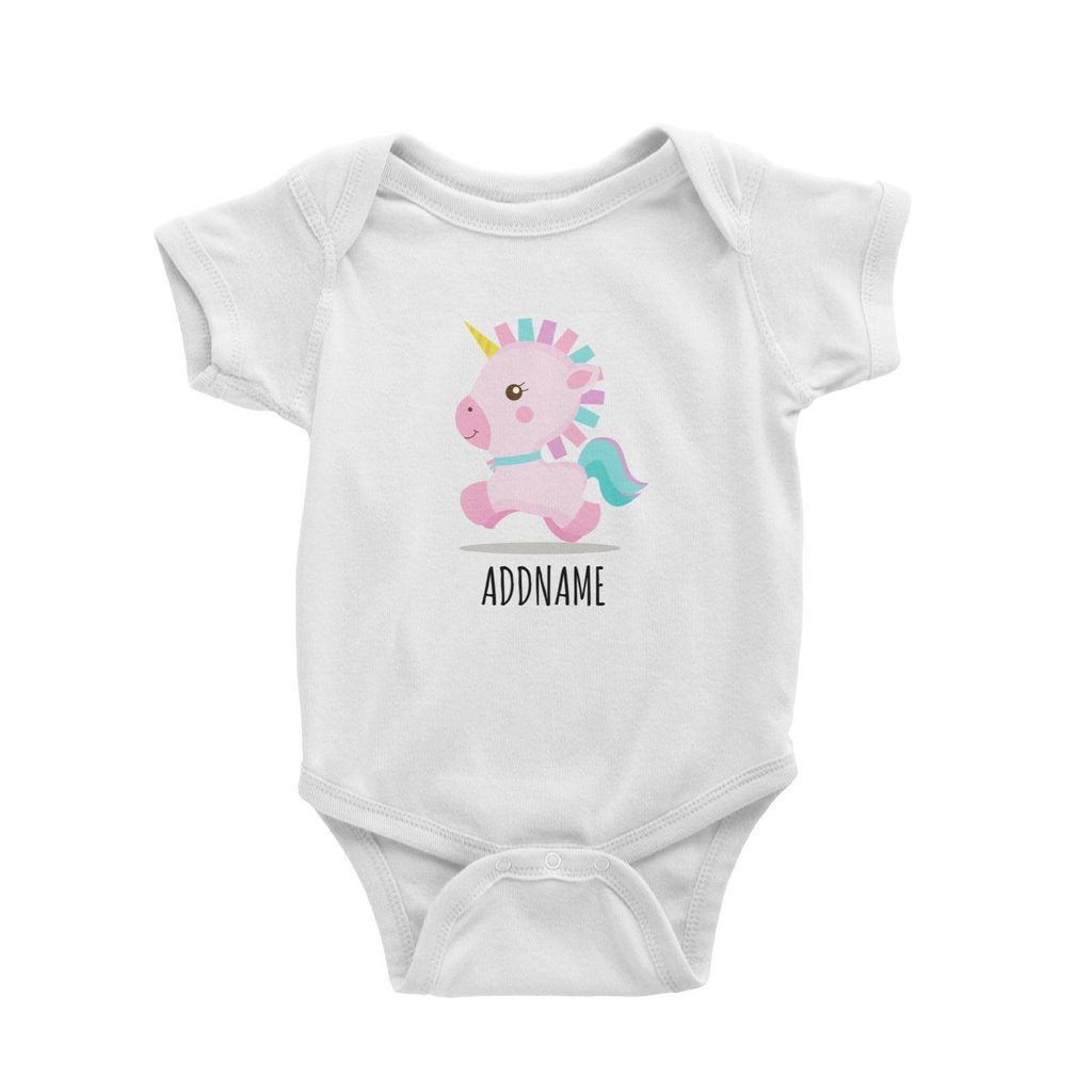 Pastel Pink Unicorn White White Baby Romper.jpg