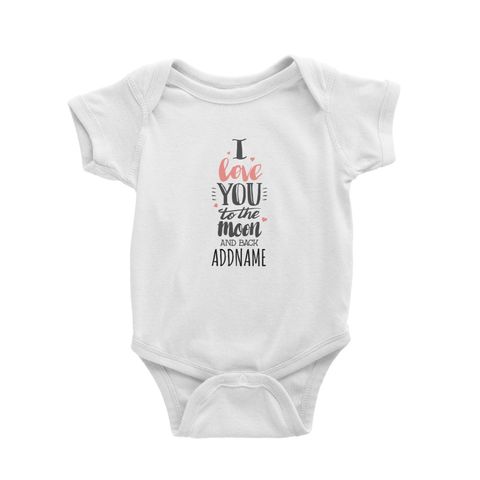 I Love You to the Moon and Back Doodle Phrase White White Baby Romper.jpg