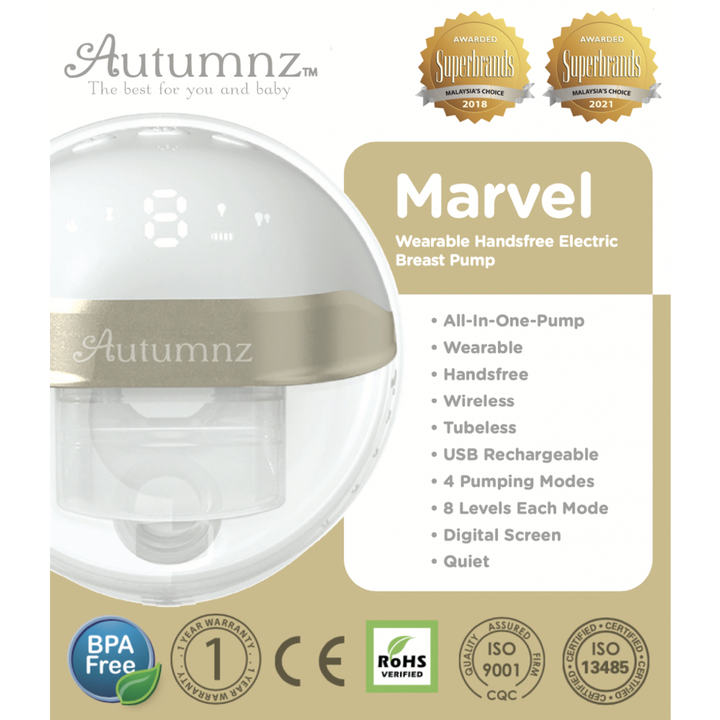 GEMMA Wearable Breast Pump (With Silicone Shield  - Autumnz