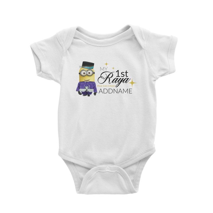 My First Raya Addname Minion Boy in Baju Raya (FLASH DEAL) Baby Romper.jpg