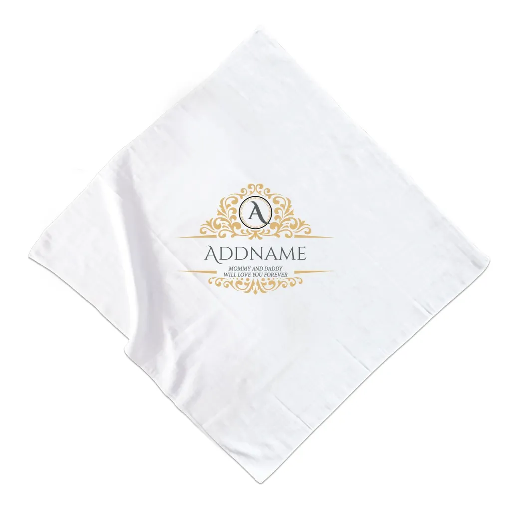 Royal Emblem Personalizable with Initial Name and Text Muslin Square.jpg