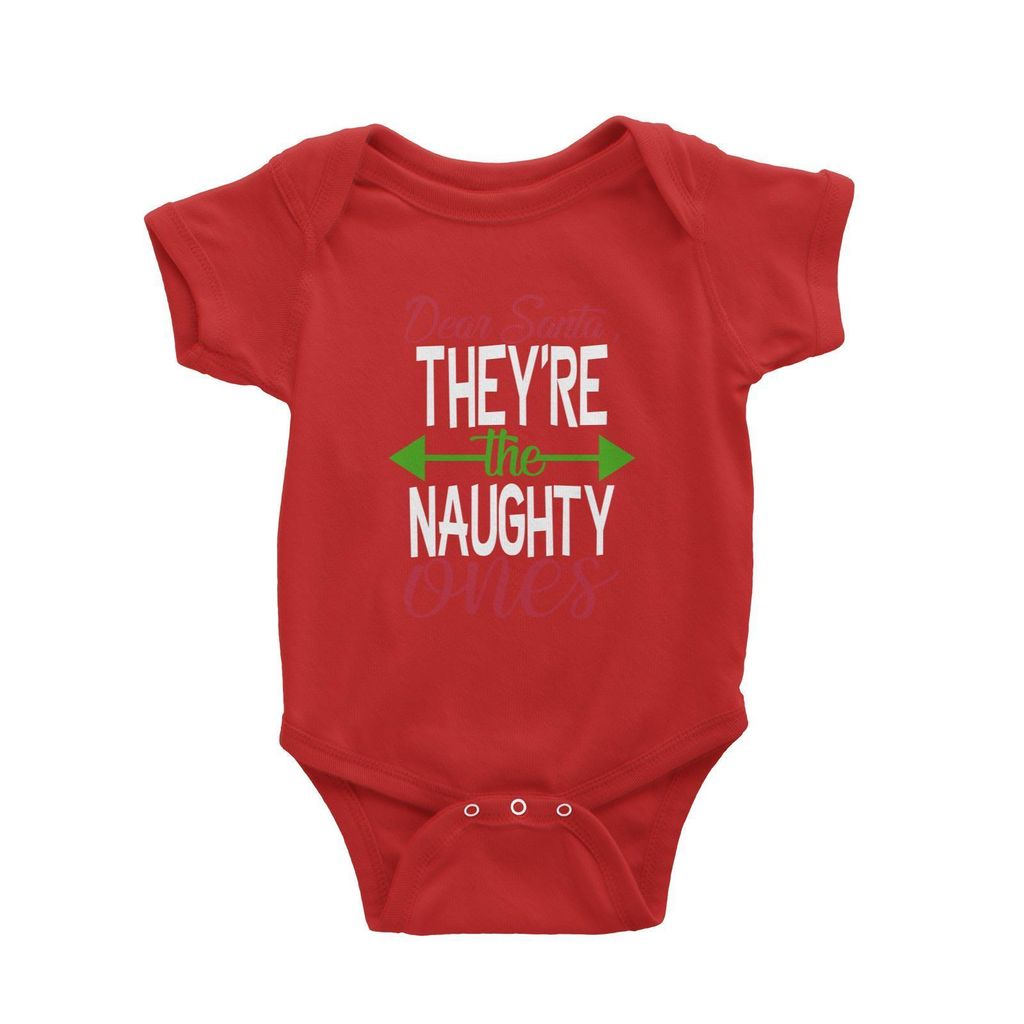 Dear Santa, They're The Naughty Ones Baby Romper Christmas Funny Red.jpg