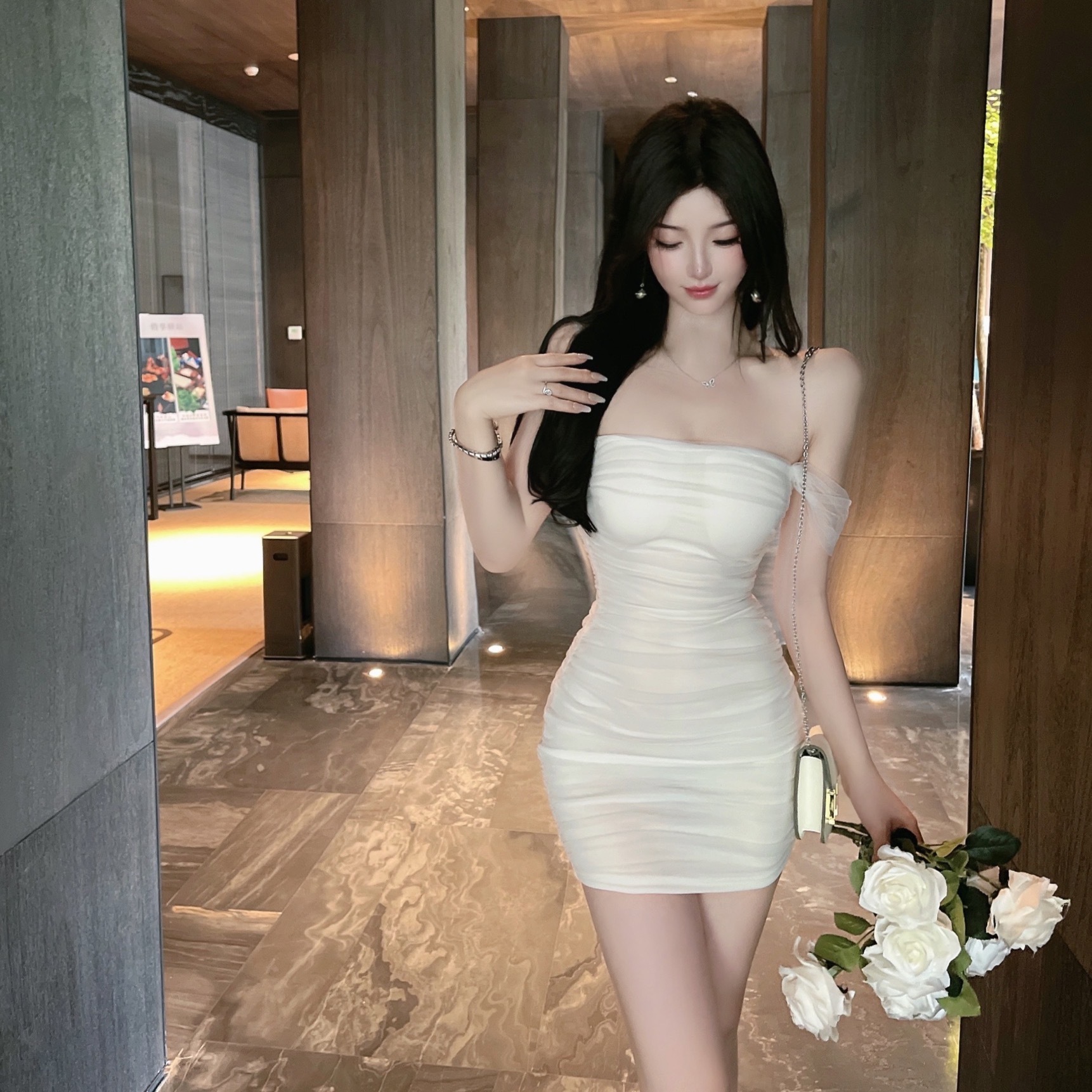 气质梦幻网纱连衣裙 Ethereal Mesh Maxi Dress – LOWEEN STUDIO