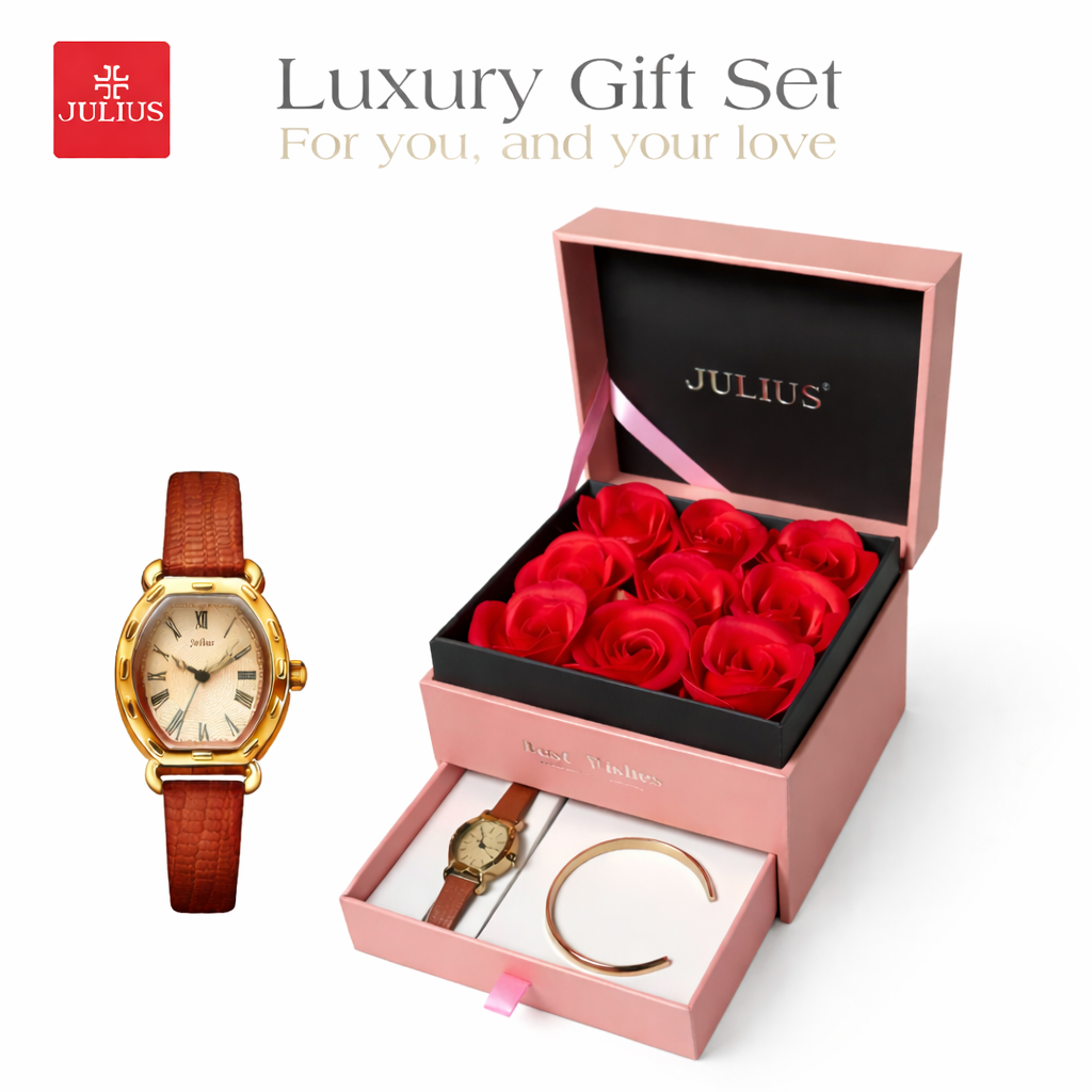 Luxury gift set with roses and elegance