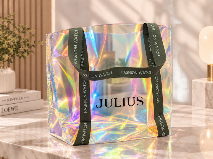 Iridescent Julius Fashion Watch Tote