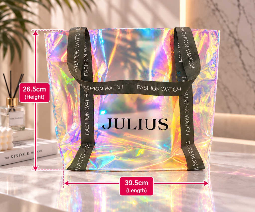 Iridescent Julius Tote Bag Dimensions