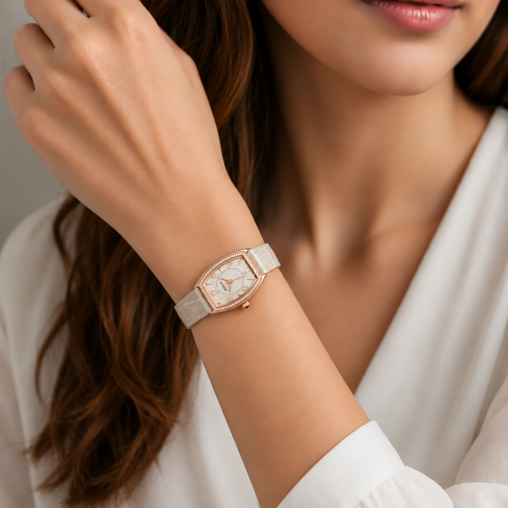 Delicate Rose-Gold Watch Portrait