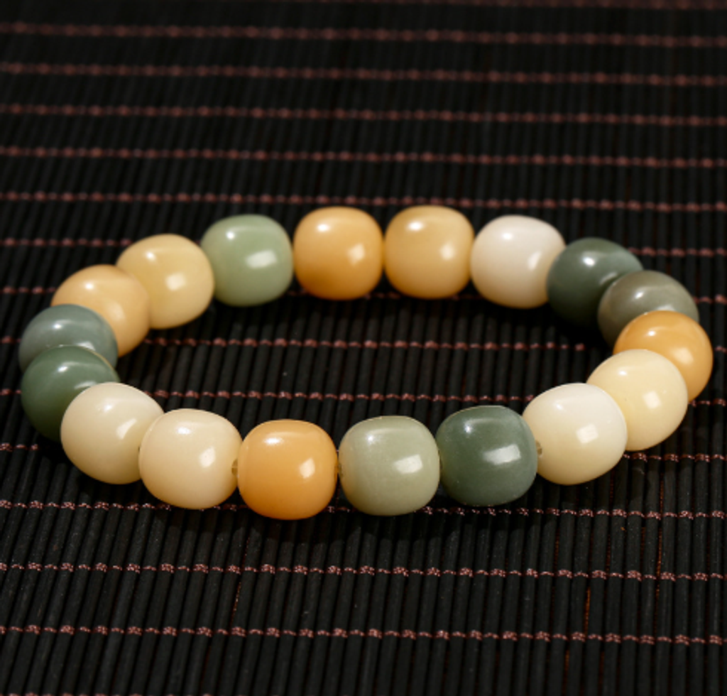 Multicolor Bodhi Barrel Beads Bracelet (10x11mm)