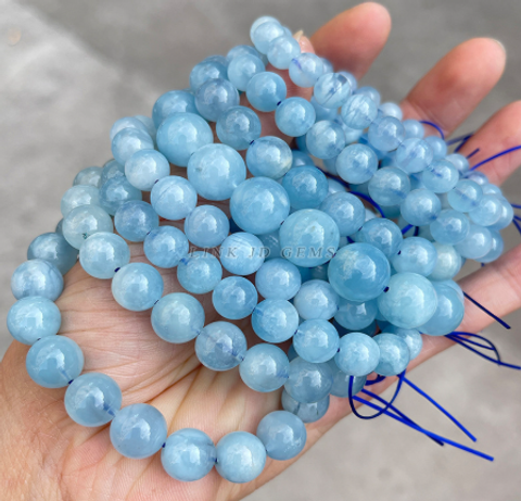 Natural Aquamarine Bracelet (9-10mm)