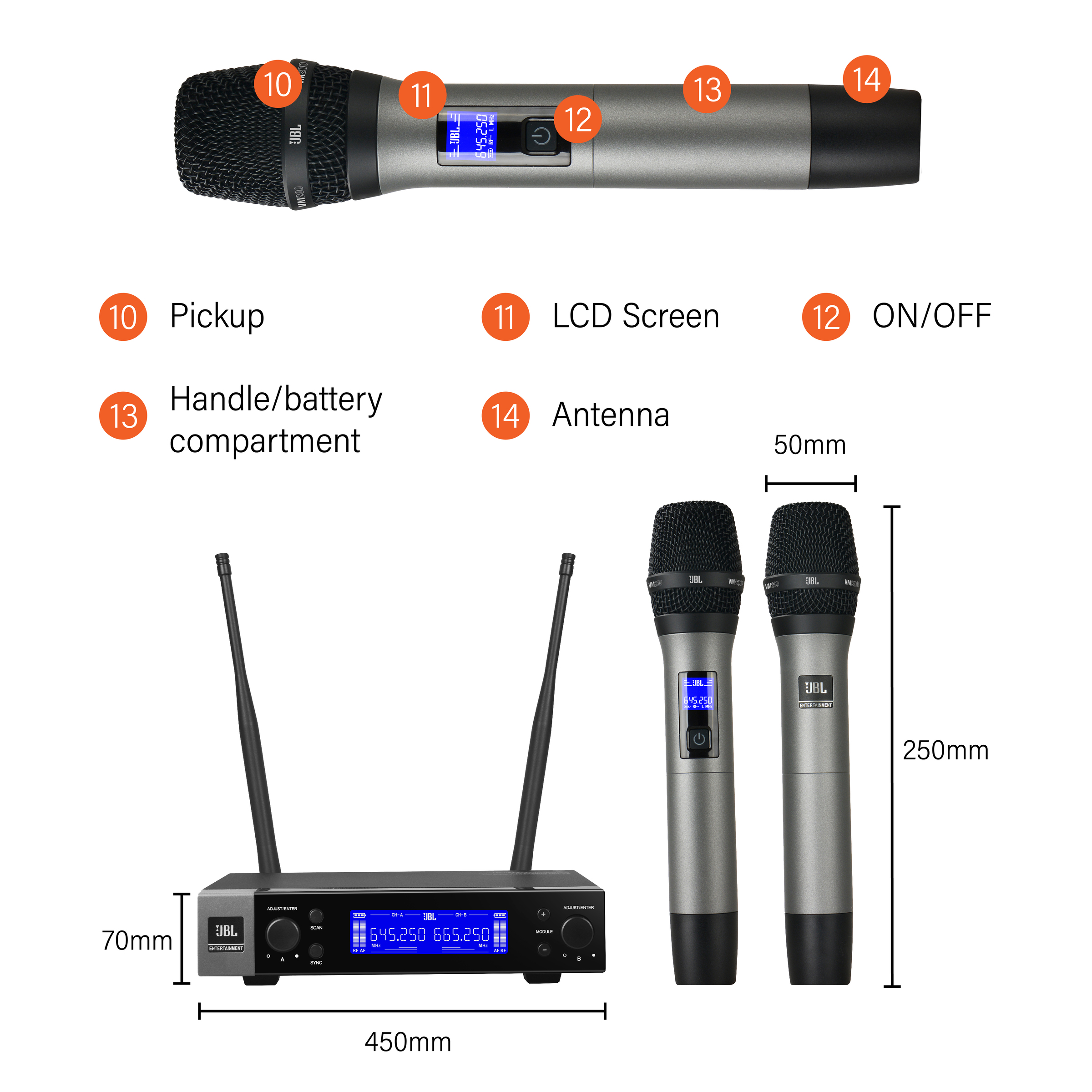 JBL Wireless Microphone Set  Wireless two microphone system