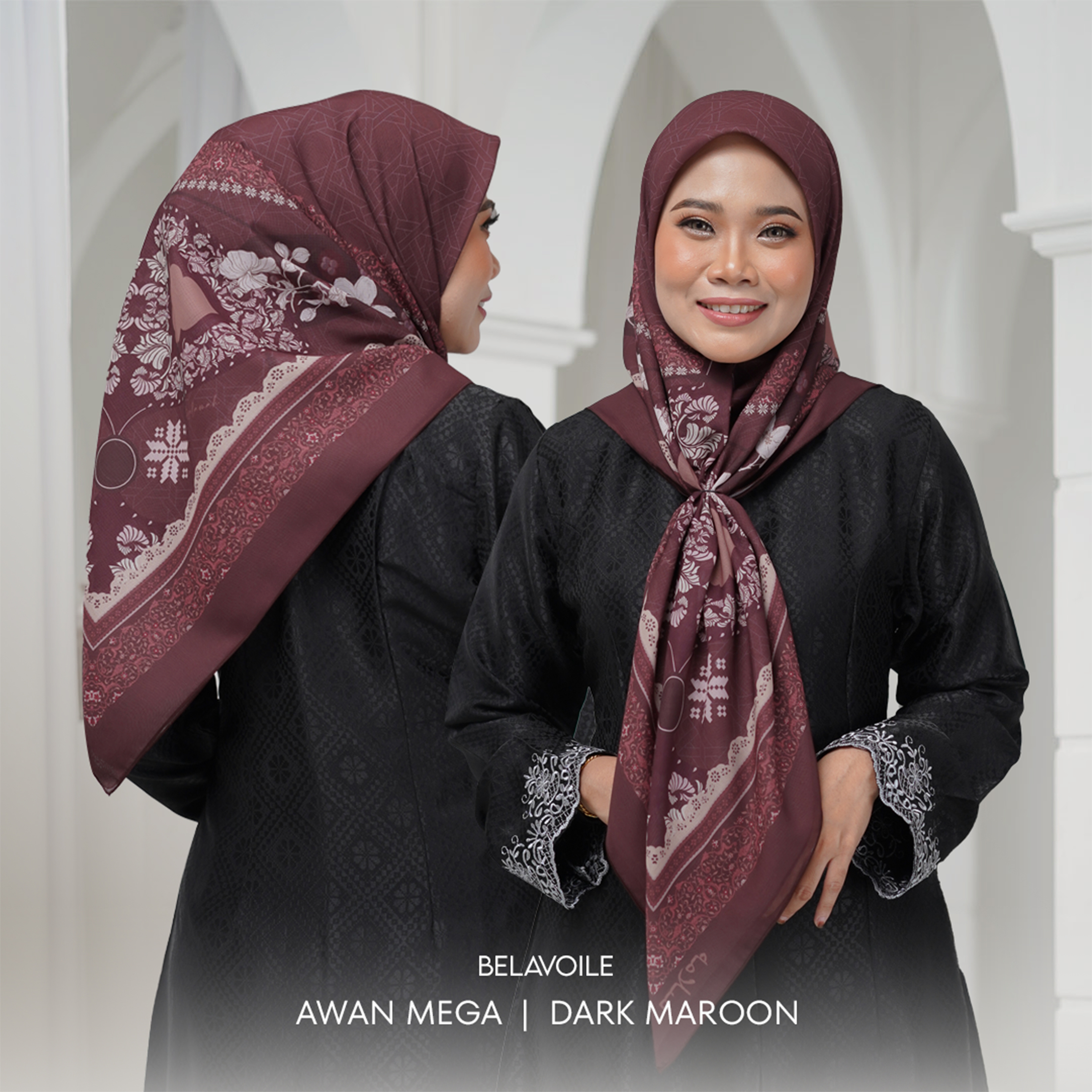 3. AWAN MEGA - DARK MAROON