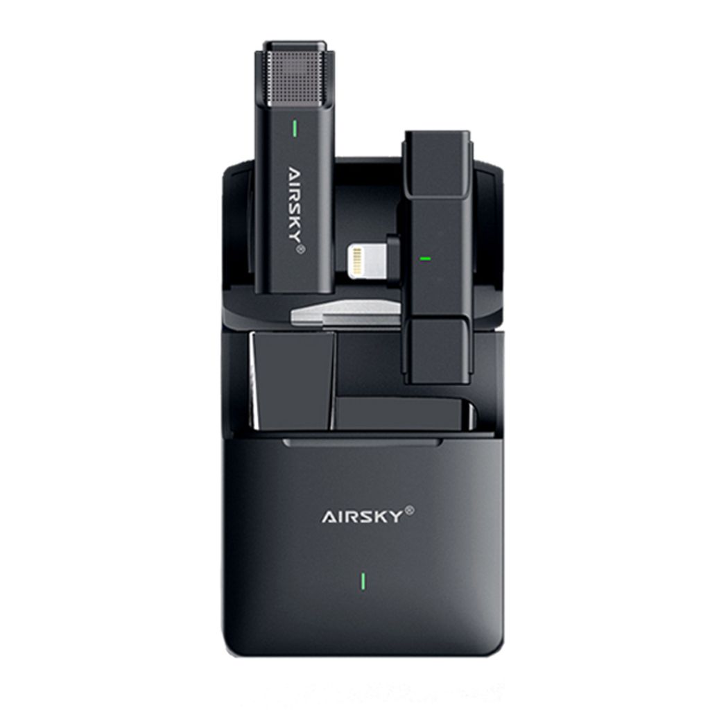 AIRSKY領夾式無線麥克風-EP033A中文方型開蓋款 蘋果iPhoneType-C 智能降噪 全指向麥克風