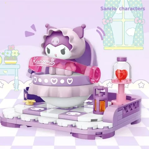 Sanrio-mainan-blok-bangunan-tempat-tidur-goyang-lucu-dirakit-Hello-Kitty-Pochacco-mode-Model-Desktop-Dekorasi (3)