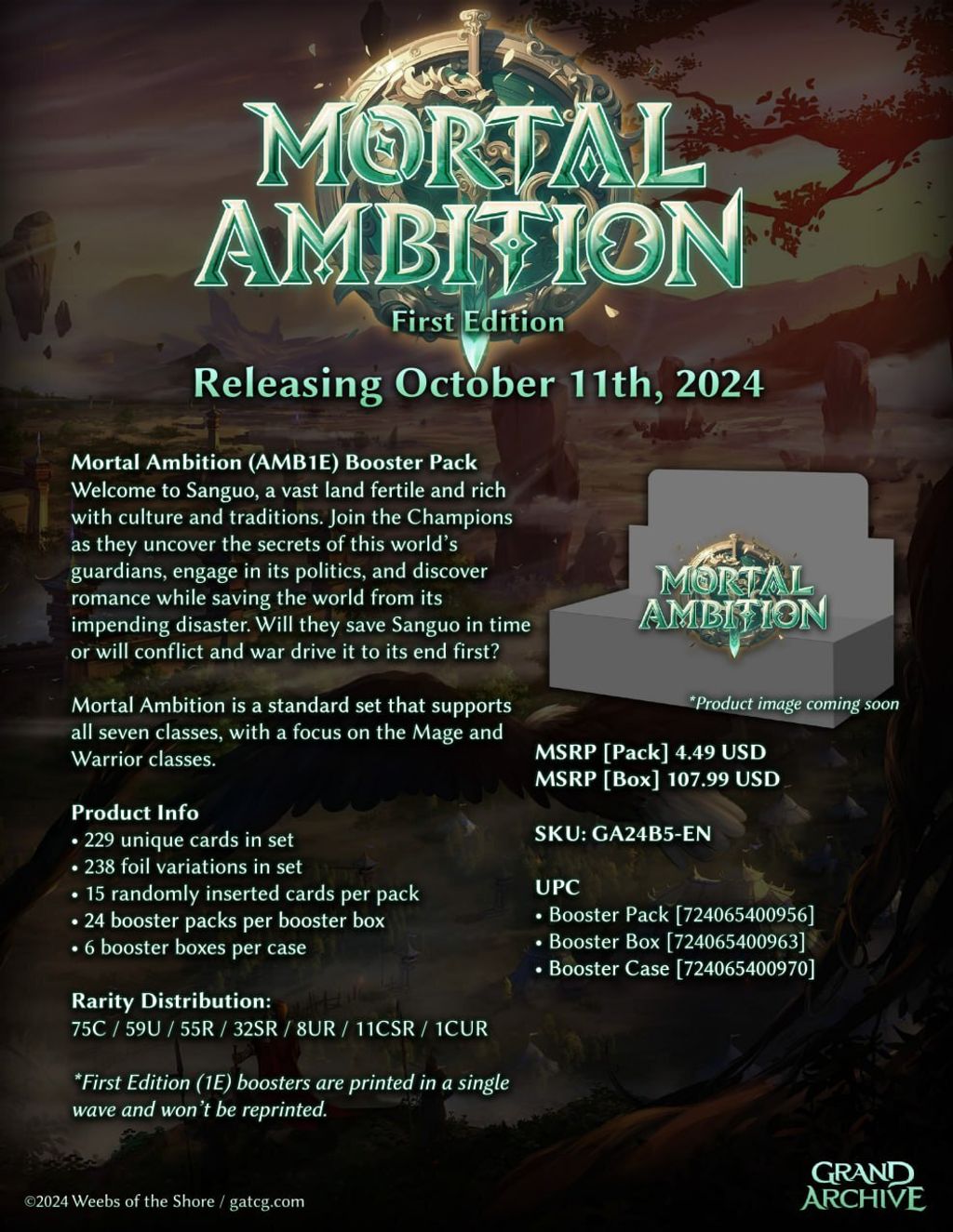 Grand Archive TCG - Mortal Ambition Booster – MY HOBBY Grand Archive TCG - Mortal Ambition Booster – MY HOBBY