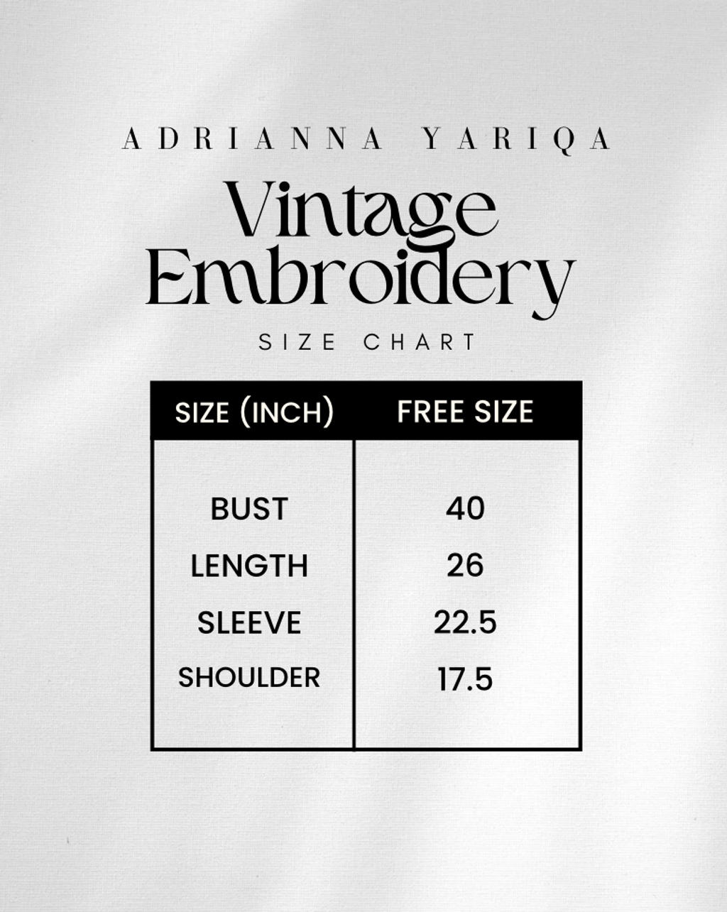 size vintage