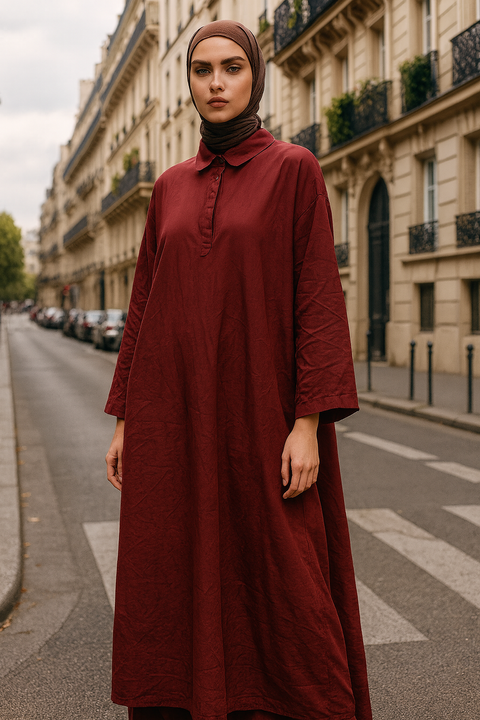 Parisian Elegance in Burgundy