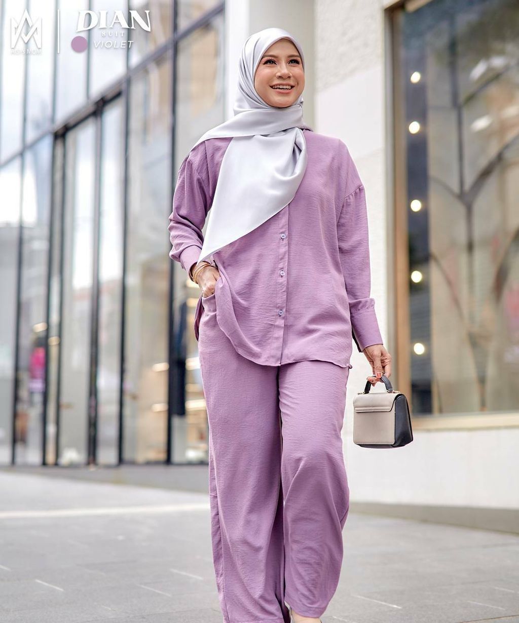 Muslimah Suit Dian Violet | Aisysmom
