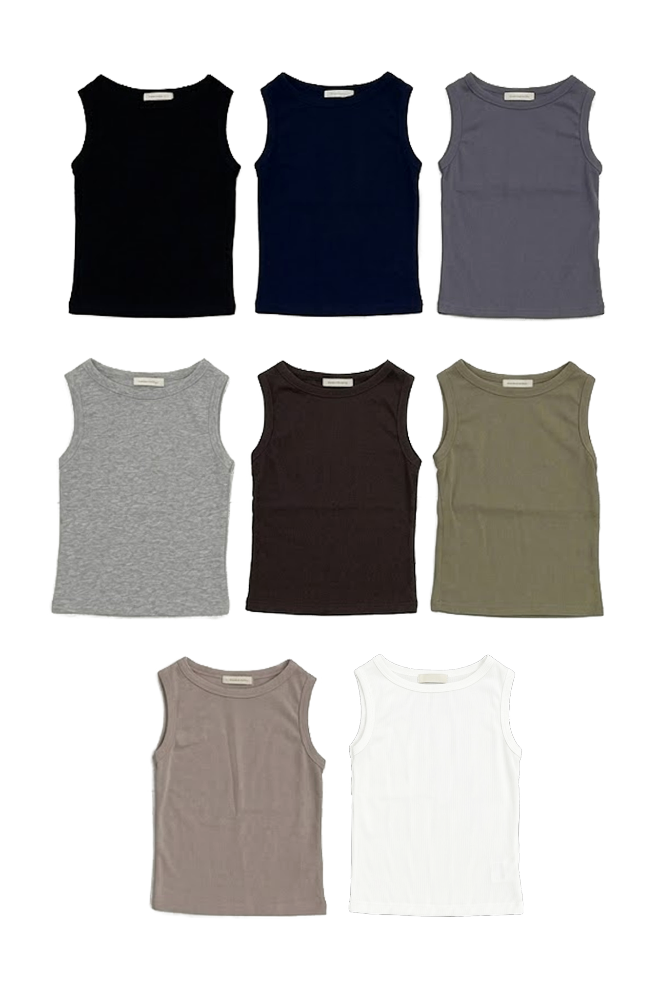 多色彈力百搭寬肩背心