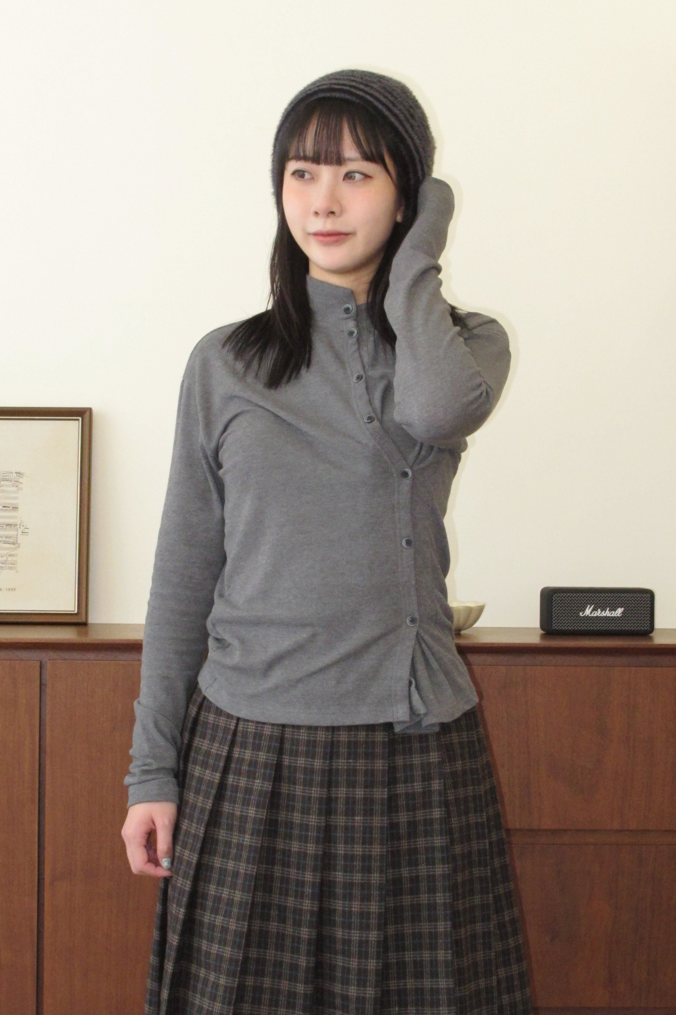 2WAY排釦小高領長袖03