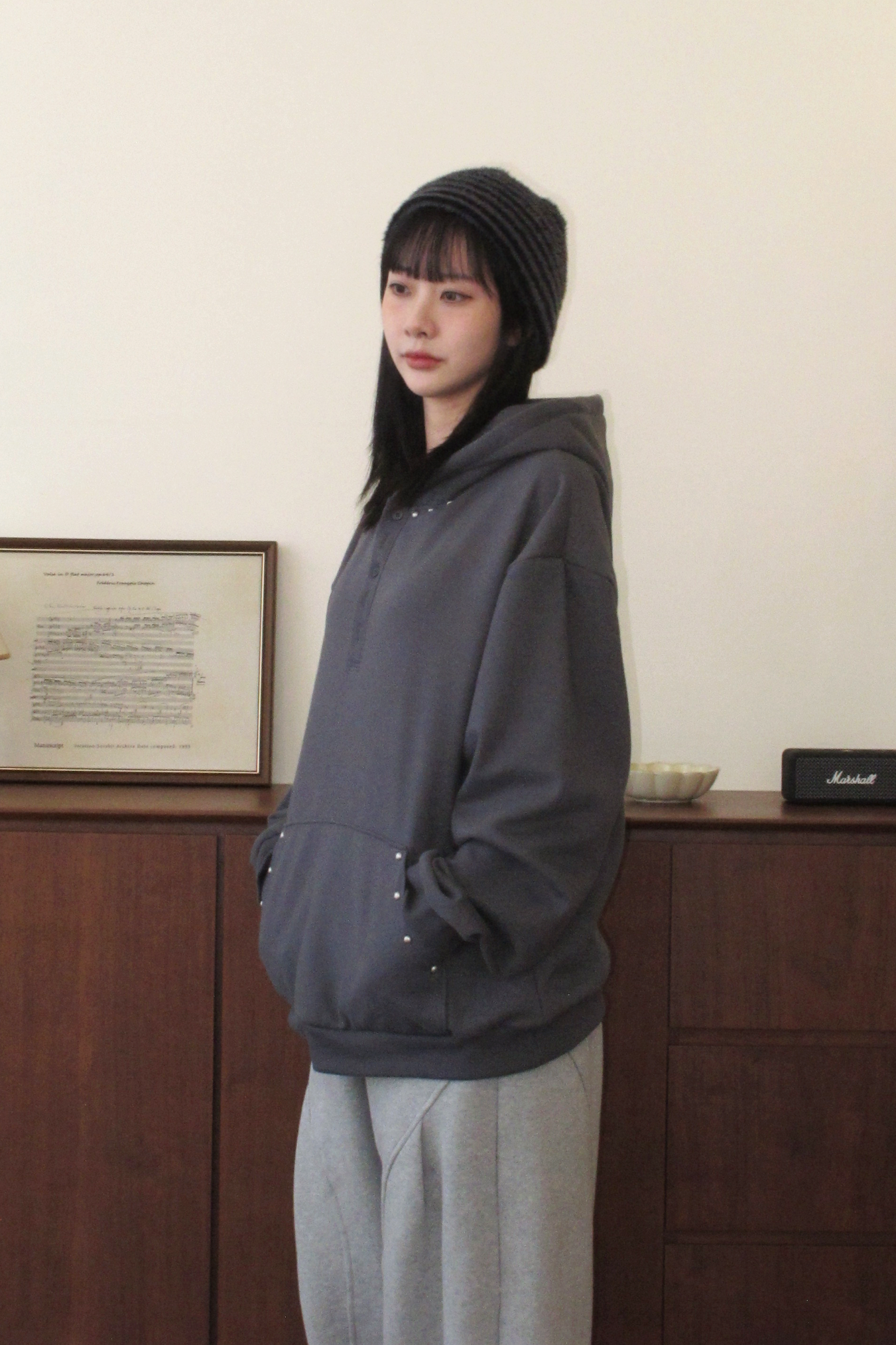 鉚釘開襟連帽長袖02