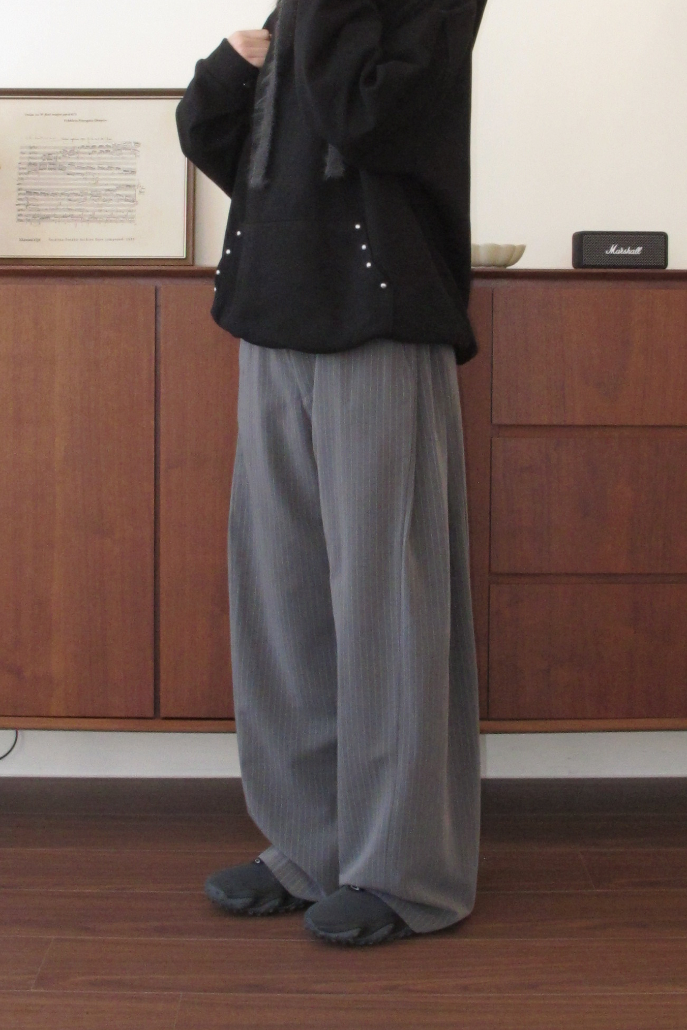 直條紋西裝褲03