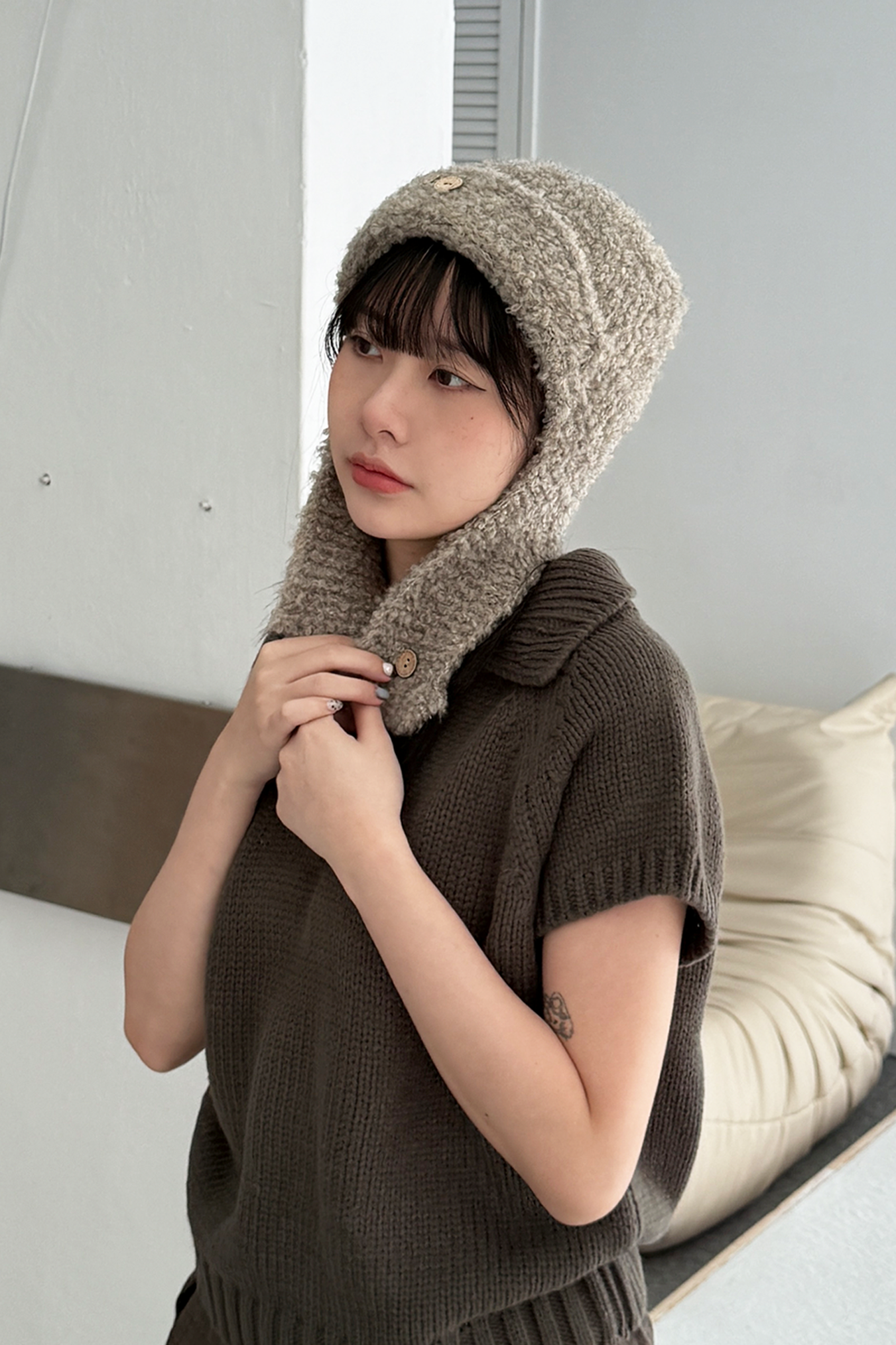 鈕扣毛毛護耳帽2