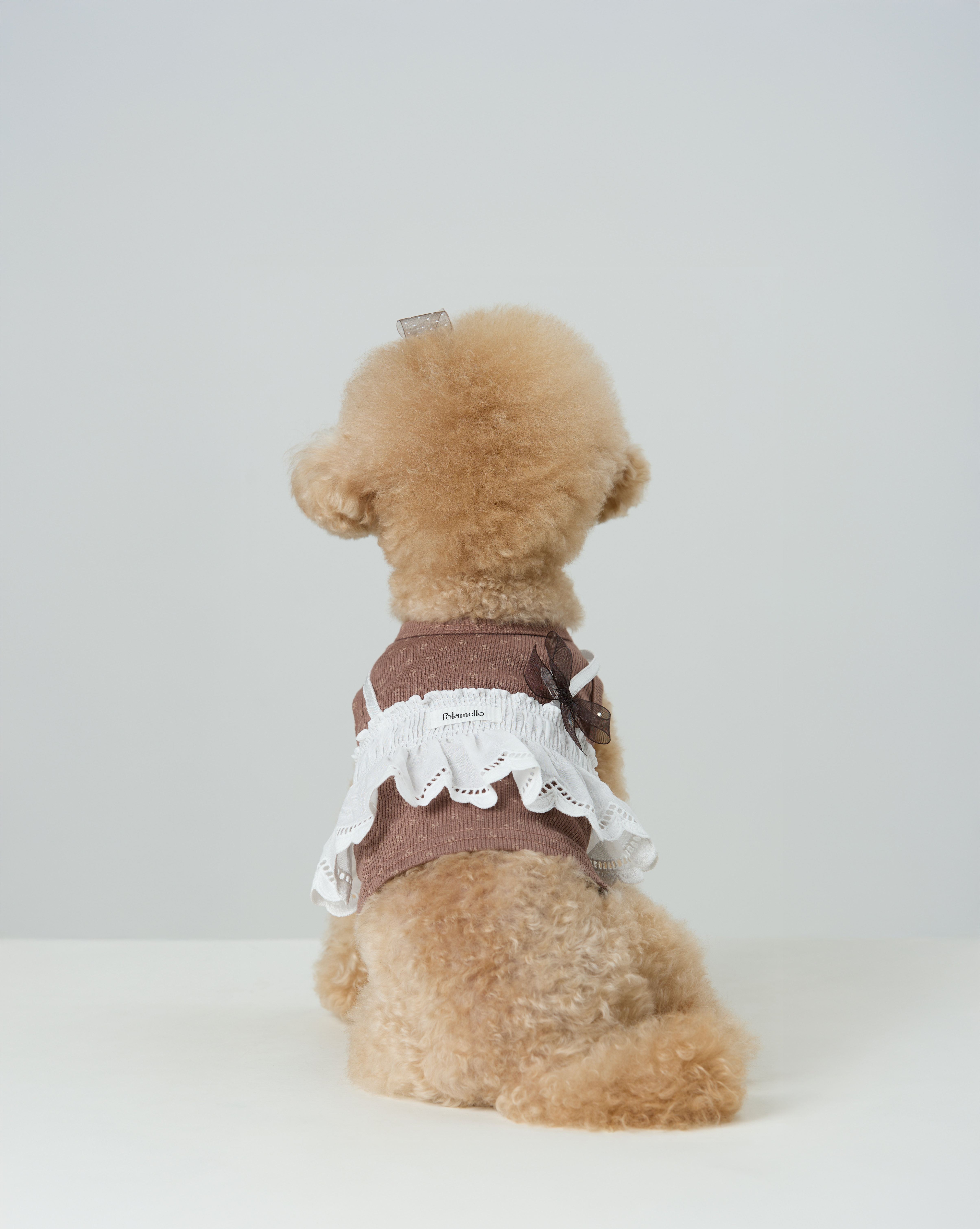 Easy Lace Soft Rib Bustier_Brown_04