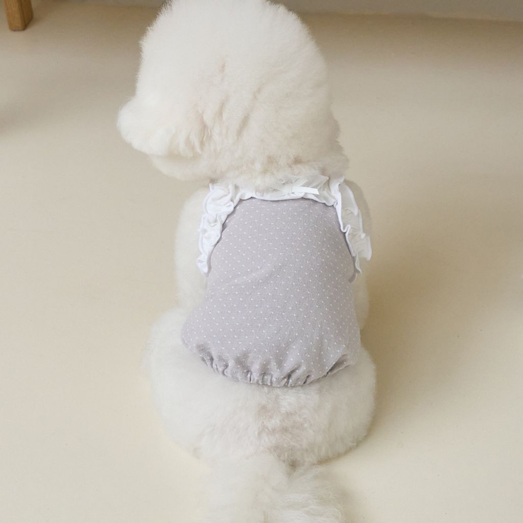 Bennys Frill Dot Crop Top Grey_Thumb