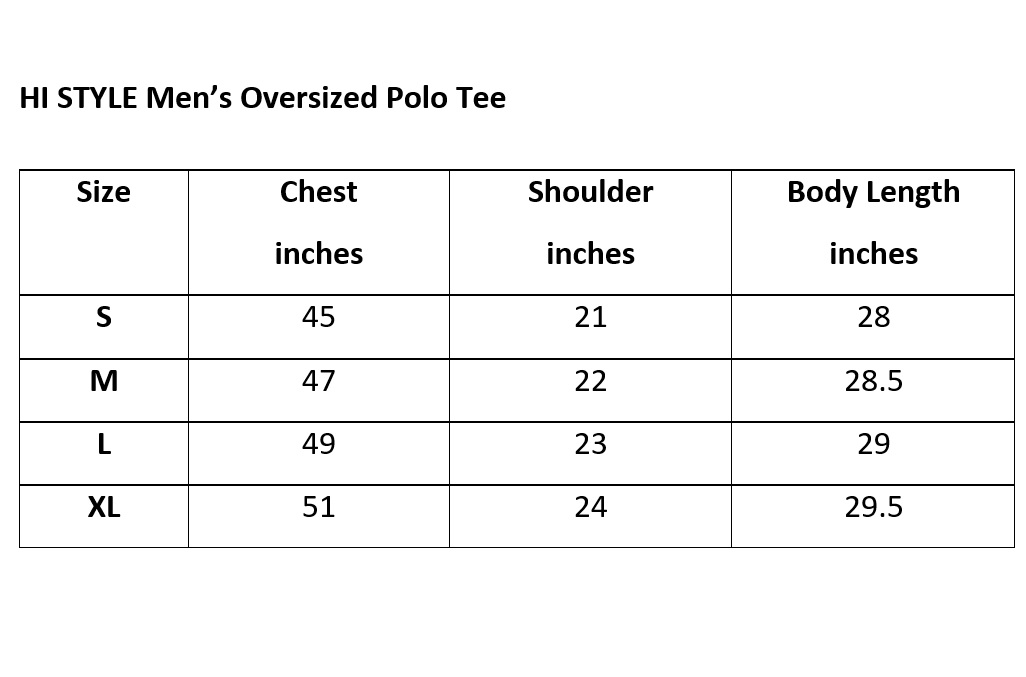 Men Oversived POLO SHORT SLEEVE S-XL