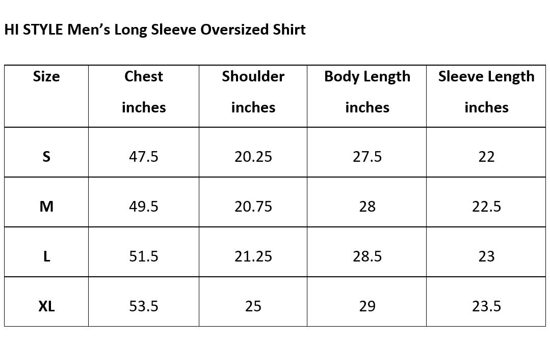 HSL510567 LONG SLEEVE OVS SHIRT