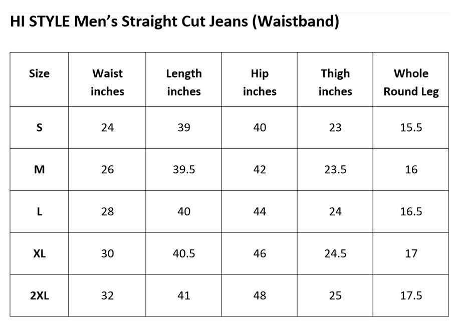 straight cut waistband 570 - 572