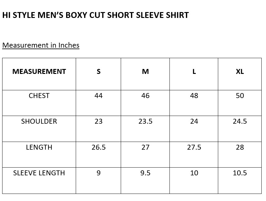 BOXY CUT SHORT SLEEVE SHIRT HSG510394