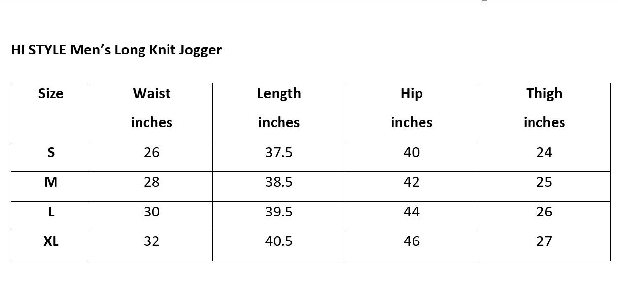 Men Long Knit Jogger 24 221-222