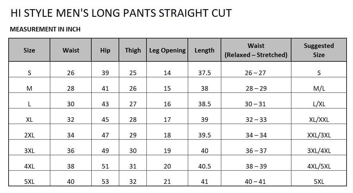 ONLINE men straight cut long pants